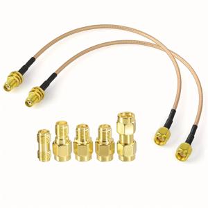 SMA 남성-SMA 여성 RF 동축 동축 케이블 30cm 5pcs RF 동축 어댑터 키트 SMA 케이블 SMA-SMA RPSMA 어댑터 키트