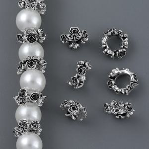 DIY 우아한 팔찌 목걸이 키 체인 쥬얼리에 대 한 20pcs 빈티지 나비 꽃 스페이서 비즈 액세서리 만들기