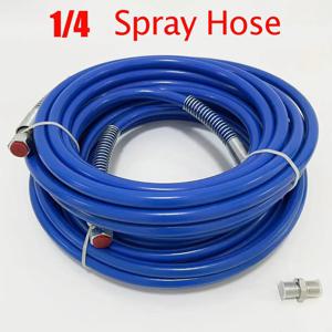 1/4 에어리스 페인트 스프레이 호스 업그레이드 된 두꺼운 짠 섬유 층 분무기 건 파이프 용 고압 유연한 섬유 나일론 튜브