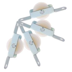 4 팩 야외 우산 교체 부품 내구성 플라스틱 강철 슬라이딩 풀리 키트 파티오 파라솔 부착 쉬운 설치