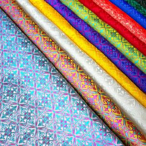 자카드 브로케이드 패브릭 다마스크 꽃 무늬 가짜 실크 트림 Cheongsam 어린이 의상 한복 DIY 드레스 인형 의류 소재