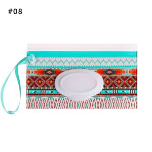 1pc 귀여운 유용한 휴대용 플립 커버 운반 케이스 스냅 스트랩 유모차 액세서리 화장품 주머니 티슈 상자 물티슈 가방