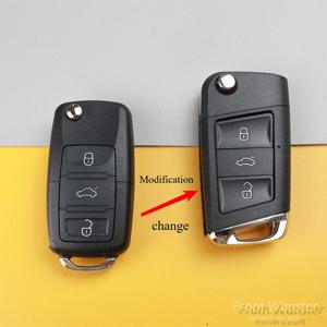 폭스바겐 제타 티구안 골프 파사트 비틀 MK4, 스코다 시트 폴로 B5 B6, VW EOS 시로코용 자동차 키 쉘 하우징 업그레이드