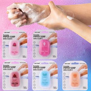 야외 여행용 궁극의 휴대용 종이 비누, 일회용 손 씻기 여행용 비누