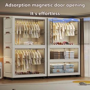 다기능 접이식 수납장 (도어 포함) 화이트/블랙/그레이 가정용 사무실 주방 욕실 정리함