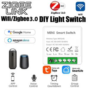 16A 미니 와이파이 스마트 스위치 차단기 2-WAY 제어 타이머 무선 스위치 스마트 홈 자동화 투야 알렉사 구글 홈 연동