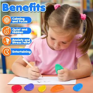 5/6/12개입 피젯 토이 성인용 감각 실리콘 팔찌 반지 돌 텍스처 자폐아용 진정 피젯 스트레스 완화 장난감