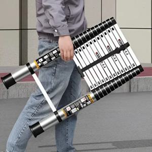 접이식 휴대용 사다리 가정용 간편 두꺼운 텔레스코픽 수직 사다리 엔지니어링 로프트 숨김형 리프트 사다리