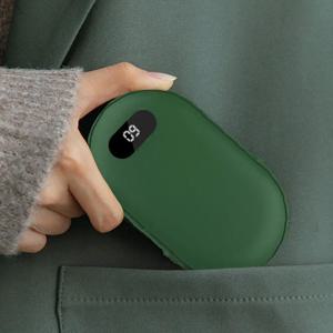 2-in-1 손난로 USB 충전식 손난로 파워뱅크 디지털 디스플레이 휴대용 포켓 손난로 겨울 선물