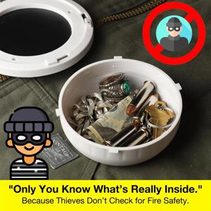 가짜 화재 경보기 비밀 금고, 개인 돈 숨기기, 도난 방지 숨겨진 보석 열쇠 보관함