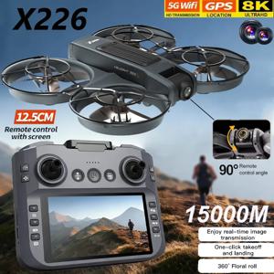NEW X226 드론 8K WIFI GPS 전문가용 HD 항공 촬영 원격 조종 항공기 HD 듀얼 카메라 쿼드콥터 UAV 남자아이 장난감 선물