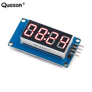 TM1637 arduino 7 세그먼트 용 4 비트 디지털 LED 디스플레이 모듈 0.36 인치 시계, 레드 양극 튜브 4 직렬 드라이버 보드 팩