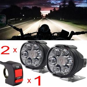 2pcs 오토바이 Led 헤드 라이트 12V 높은 밝은 Led 조명 램프 오토바이 모토 외부 전면 Led 초점 보조 스포트 라이트