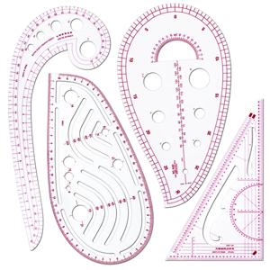 4pcs 세트 재단사 측정 눈금자 키트 DIY 재단사 패턴 바느질 드로잉 퀼트 도구 의류 패치 워크 절단 곡선 공예