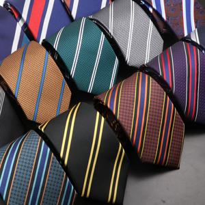 새로운 디자인 남자 넥타이 갈색 줄무늬 넥타이 페이즐리 꽃 넥타이 남자 비즈니스 Dropshipping 신랑 웨딩 칼라 액세서리 선물