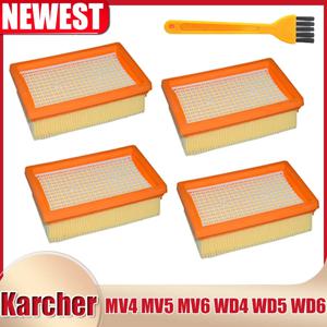 KARCHER MV4 MV5 MV6 WD4 WD5 WD6 습식 및 건식 진공 청소기 교체 부품용 1/2/4개 HEPA 필터