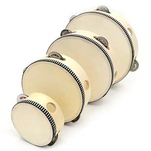 Miwayer 전문가용 나무 탬버린(4/6/8/10인치) - 내구성 있는 폴리에스터 가죽, 긁힘 방지 디자인, 어린이 및 성인용 경량