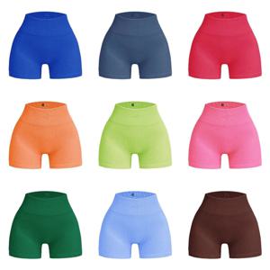 여성 스레드 슬림 반바지 원활한 탄성 반바지 높은 허리 엉덩이 리프팅 피트니스 패션 스타킹 체육관 ​​운동 사이클링 요가 반바지