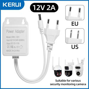 감시 CCTV 보안 카메라용 방수 DC12V/2A EU 전원 어댑터 AHD 카메라 DVR NVR 입력 AC100V-240V 5.5mm*2.1mm