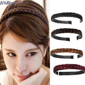 H & STAR 합성 땋은 머리띠 헤어 밴드 치아 미끄럼 방지 생선 뼈 브레이드 스타일 헤어 밴드 압력 액세서리 숙녀 모자를 쓰고 있죠