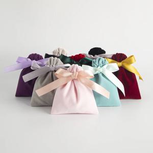 10pcs 대량 10x12cm 보석 포장 리본 벨벳 가방 선물 디스플레이 포장 저장소 웨딩 여행 캔디 Drawstring 먼지 파우치