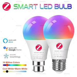 지그비 3.0 스마트 LED 전구 E27 B22 램프 RGBCW 알렉사 에코 플러스 구글 홈 어시스턴트 앱 음성 제어 110V 220V 2MQTT 지원