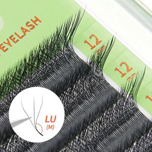 GLAMLASH L/LU/M W 모양 속눈썹 연장 3D 미리 만들어진 볼륨 팬 속눈썹 W 스타일 YY 속눈썹 가짜 밍크 볼륨 속눈썹 자연 속눈썹