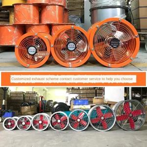 원형 속도 주방 배기 선풍기, 강력한 실린더 덕트 선풍기, 조용한 축 흐름 산업용 배기 선풍기, 고출력, 10 인치, 12 인치, 14 인치, 16 인치