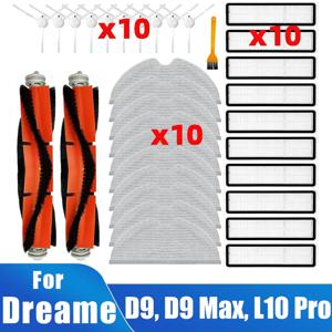 Dreame D9, D9 Max, L10 Pro, Trouver LDS 파인더, 메인 사이드 브러시 걸레 필터 먼지 상자 물 탱크용 액세서리 부품