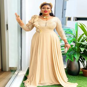 여성을위한 플러스 사이즈 아프리카 웨딩 파티 드레스 2025 Dashiki Ankara 이브닝 가운 우아한 크리스마스 복장 가운 아프리카 의류