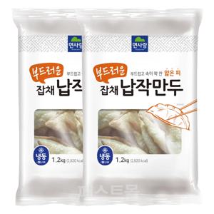 면사랑 부드러운 잡채납작만두 1.2kg 2개