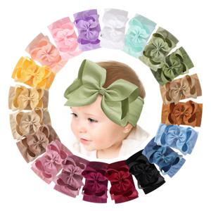6/20PCS 부드러운 아기 머리띠 4.5 인치 머리 활 Headwraps 아기 소녀 머리 밴드 신생아 헤어 액세서리 헤어 밴드