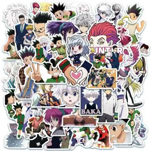 50Pcs HUNTERxHUNTER 애니메이션 스티커 GON FREECSS Killua Zoldyck Hisoka 트렁크 노트북 방수 저널 편지지 스티커