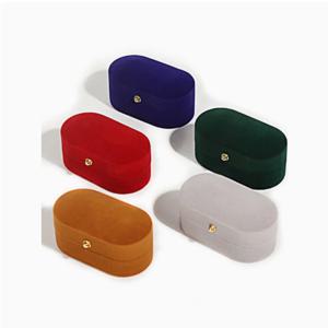 펠트 반지 상자 미니 휴대용 귀걸이 보석 상자 웨딩 링 쌍 상자 보석 보관함