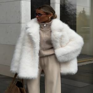 Tossy 겨울 패션 푹신한 모피 인조 모피 재킷, 오버 코트, 느슨한 카디건, 두껍고 따뜻한 패치워크 여성 코트, 인조 모피 2025