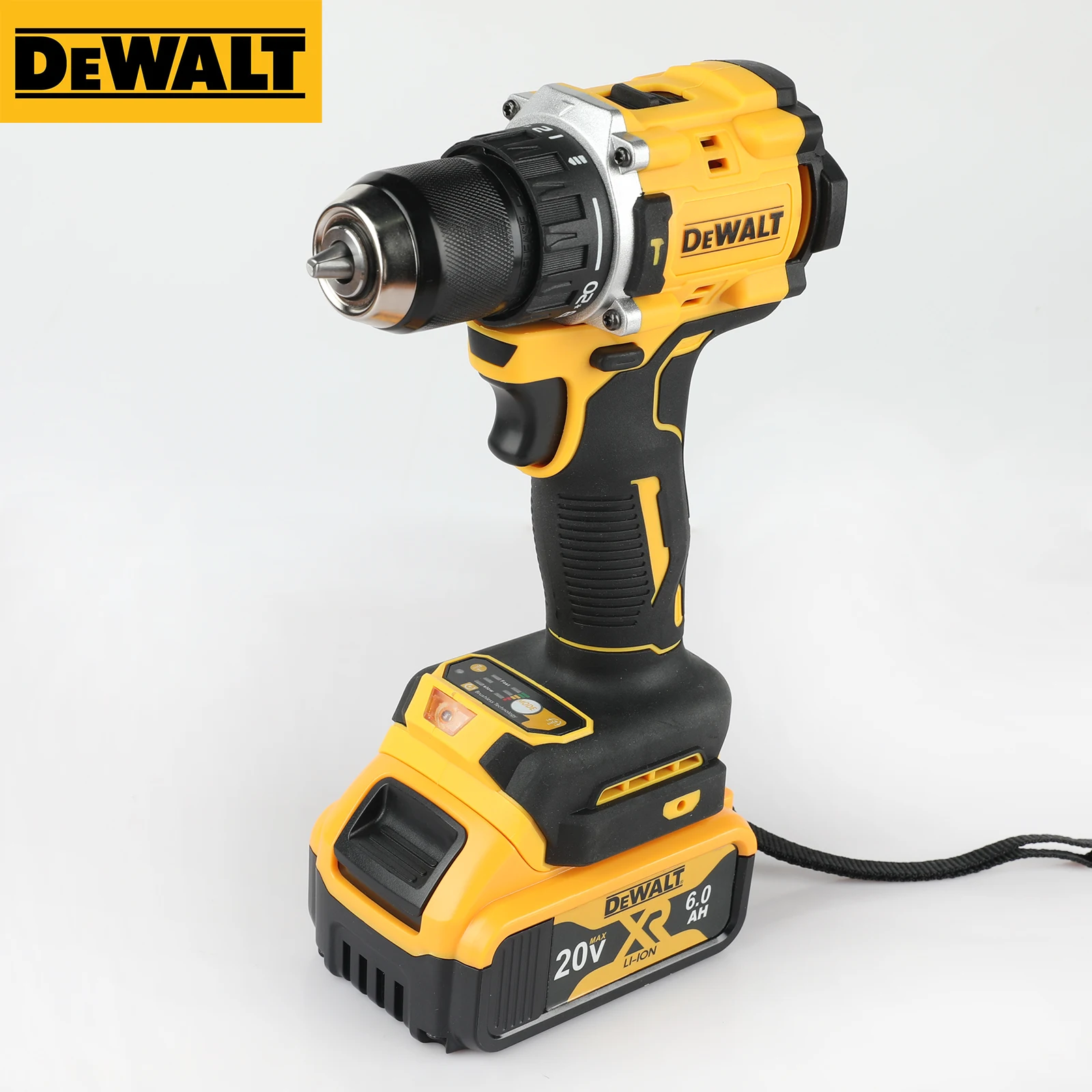 DEWALT 전동 공구 브러시리스 임팩트 드릴, 무선 전동 스크루 드라이버, 다기능 핸드 드릴, DCD805, 20V