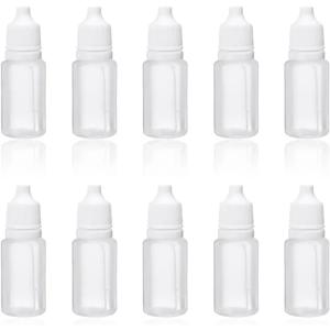 10PCS 3ML/5ML/10ML/15ML/20ML/30ML/50ML 눈 액체 드로퍼 리필 용 병 빈 플라스틱 짜낼 수 있는 페인트 DIY 용기