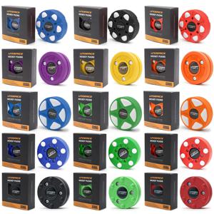 아이스 하키 스트리트 하키 퍽 녹색 비스킷 아이스 하키 퍽 플라스틱 훈련 퍽 재사용 가능한 얼음 훈련 연습