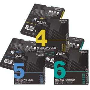 ZIKO 일렉트릭 베이스 현 4/5/6 현 베이스/육각형 합금 코어 및 니켈 상처/일렉트릭 기타 베이스 악기 액세서리