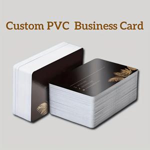 맞춤형 PVC 명함 플라스틱 방수 카드 개인 맞춤 디자인 둥근 모서리 광택/무광택/반투명 PVC 명함