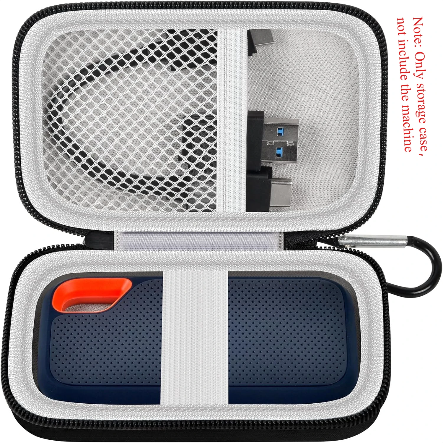 SanDisk 500GB/ 1TB/ 2TB/ 4TB Extreme Portable SSD용 보관 가방 - 최대 1050MB/s - USB-C, USB 3.2 Gen 2 - 외부(가방만)