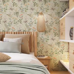 레트로 꽃 벽지 진짜 방수 마모 방지 벽 스티커 자기 접착제 홈 장식 벽지 스티커에 대 한 이동식