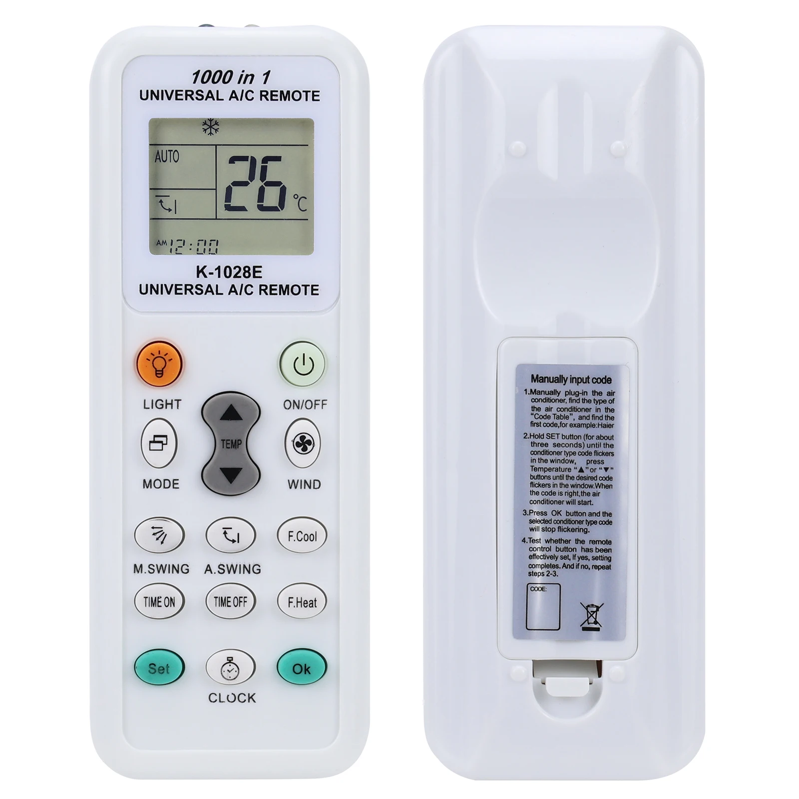 LG Gree Midea Toshiba Haier Daikin Hitachi Sharp Panasonic Samsung Sanyo Hisense Fu 용 범용 에어컨 리모콘