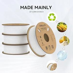 Creality Hyper PLA 필라멘트 흰색 4롤(1KG/롤) 1.75mm 30-600mm/s 고속 3D 프린터 치수 정확도 +/-0.02mm