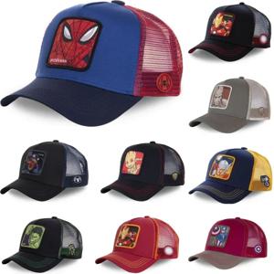 고품질 마블 모든 스타일 애니메이션 만화 스냅백 면 야구 모자 남녀 힙합 아빠 메쉬 트러커 모자 드롭쉬핑