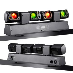 2025 LED DJ 무대 조명 더블 헤드 DMX 분위기 바 빔 램프 홈 파티 분위기 디스코 댄스 다이나믹 조명 장비