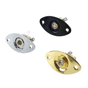 미웨이어 기타 입력 잭 1/4인치 타원형 기타 잭 6.35mm 입력 잭 (슈퍼 스트랫 ST 텔레 일렉트릭 기타 베이스용 나사 포함)