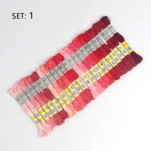 그라데이션 컬러 컬렉션 머서라이즈드 이집트산 장섬유 면 자수실 8.75야드 스킨 크로스 스티치 21종 선택 가능