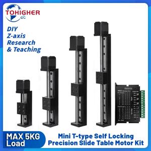 리니어 모터 키트 T형 셀프 록킹 미니 Z축 슬라이딩 테이블 리니어 가이드 테이블 리니어 가이드 스테이지 모션 스테이지 DIY 레이저용