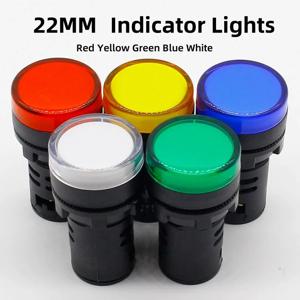1개 AD16-22 12V 24V 110V 220V 380V 22mm 패널 장착 LED 전원 표시등 파일럿 신호등 램프